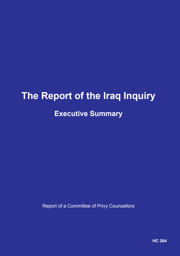 Sir John Chilcot's seminal inquiry into Britain's deployment to Iraq in 2003 recommended by Craig Lawrence Consulting Limited