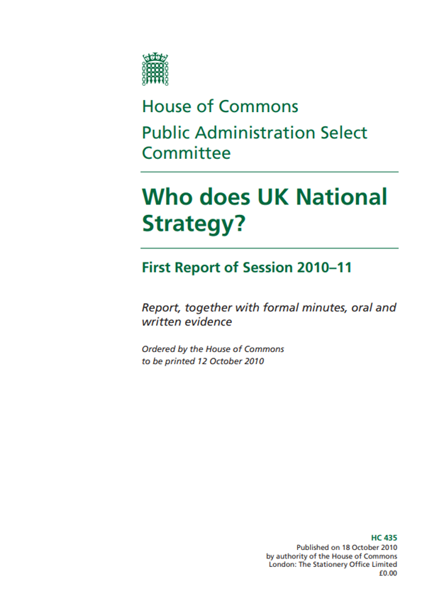 Who does UK National Strategy? on Craig Lawrence Consulting website