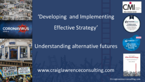 In this short strategy film (#2 in the 'short strategy films' series), Craig Lawrence explores the concept of alternative futures and explains why this is so important in developing and implementing effective strategy